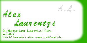 alex laurentzi business card